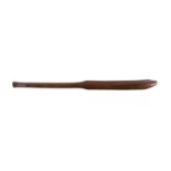 A large Polynesian hardwood war club, with blade shaped head and turned handle 102cm long**CONDITION