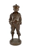 Vaclaw (Victor) Szczeblewski (Polish, 19th century). A bronze figure 'Mousse Le Siffleur', study
