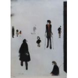 § § Lawrence Stephen Lowry (1887-1976) 'Figures in the Park'offset lithographsigned in pencil, 48/