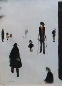 § § Lawrence Stephen Lowry (1887-1976) 'Figures in the Park'offset lithographsigned in pencil, 48/
