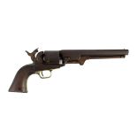 A Metropolitan Arms Co of New York Navy model revolver, with octagonal, rifled cal. 36 barrel; six-
