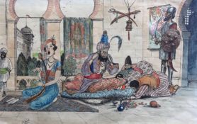 Rex Whistler (1905-1944) 'Arabian Nights'ink and watercoloursigned and dated 1921, painted age 14 at