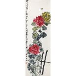 NO BIDS WILL BE ACCEPTED VIA THESALEROOM.COM: Qi Baishi (1864-1957), Bee and chrysanthemums,