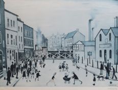 § § Lawrence Stephen Lowry (1887-1976) 'The Level Crossing'offset lithographsigned in pencil, from