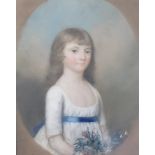 English School c.1790-1810 pastels (3)Portraits of members of the Crosse family of Shaw Hill23 x