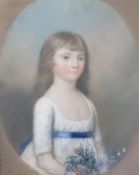 English School c.1790-1810 pastels (3)Portraits of members of the Crosse family of Shaw Hill23 x
