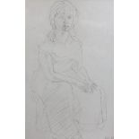 § § Vanessa Bell (1879-1961) Study of a seated womanpencil on papersigned and dated '5335 x 23cm**