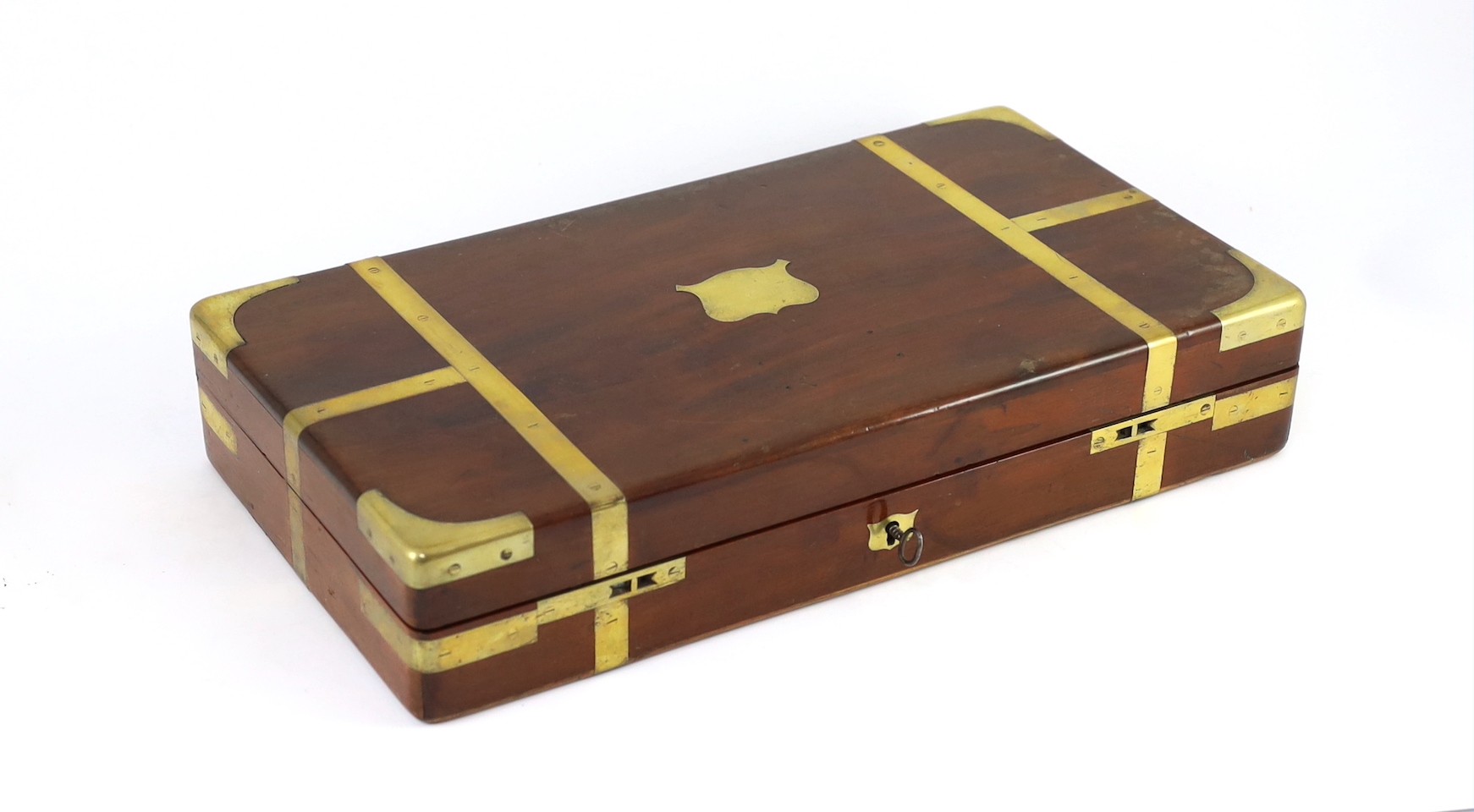 A Victorian mahogany cased field surgeon's set by Salt & Son of Bull Lane, London, the brass bound - Image 6 of 6