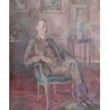 § § Philip Connard R.A. (1875-1958) Portrait of a seated gentlemanoil on canvassigned76 x 64cm**