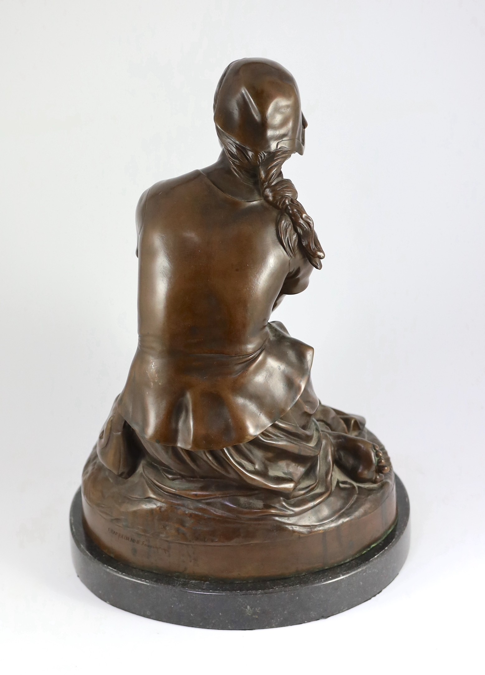 Henri-Michel-Antoine Chapu (1833-1891). A bronze figure of Joan of Arc, - Bild 3 aus 5