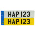 'HAP 123' UK Registration Number held on DVLA V778 Retention Document, expires 07 05 2029. Important