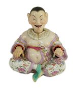 A Meissen figure of a nodding chinaman, 19th century, with weighted nodding head, moving tongue