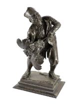 Mauro Benini (Italian, 1856-1915). A bronze figure 'Ego te Absolvo!!', signed in the bronze and