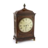 Chater, Goswell Road, London. A Regency brass mounted mahogany eight day bracket clock, with stepped