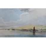 David West RSW (1868-1936) Estuary and fishing boats at low tidewatercoloursigned49 x 75cm**