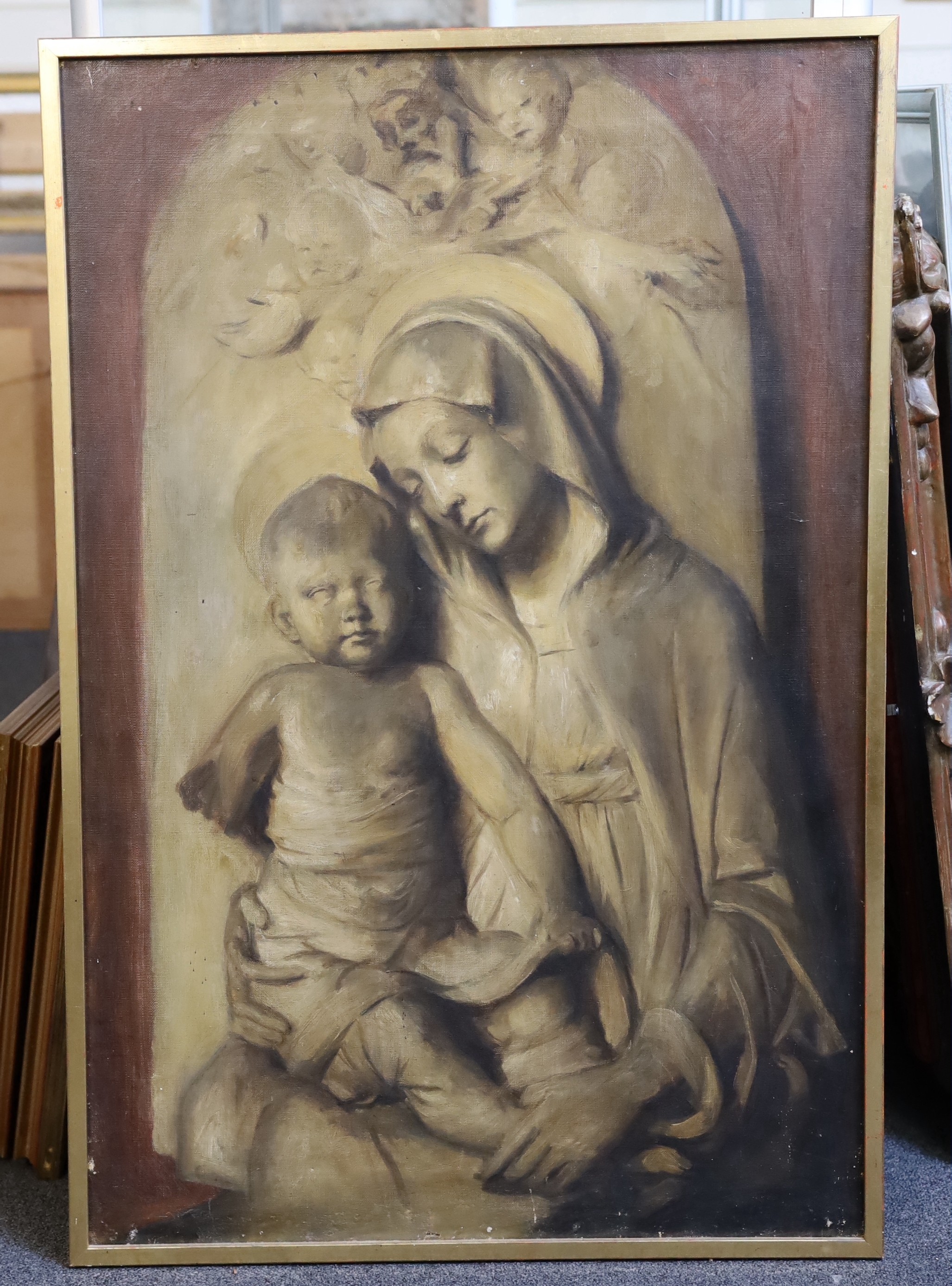 19th century Italian School Study of a relief of the Virgin and childoil on canvas91 x 60cm** - Bild 2 aus 3