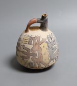 A Nazca Culture pottery vessel, Peru c. 300-600AD, 12cm high. provenance Sotheby’s valuation