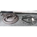 Two Victorian cast iron boot scrapers