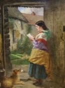 Haynes King, oil on canvas, 'From a Correspondent', signed and dated 1862 and inscribed verso, 46