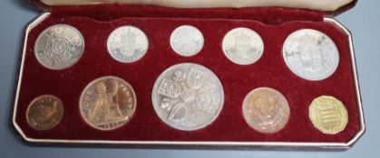 UK coins, a cased QEII proof set of coronation coins, 2nd June 1953,