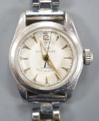 A lady's 1960's? stainless steel Tudor Oyster Prince self-winding wrist watch, on associated