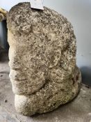 A carved stone corbel, height 40cm