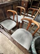 Four Uldum Mobelfabrik chairs (with damage)