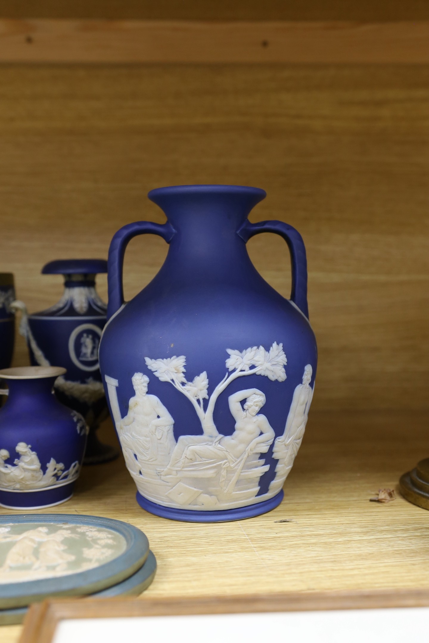 A collection of Victorian and later Jasperware, including a 19th century Wedgwood version of the - Image 6 of 6