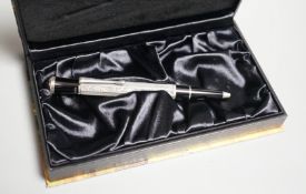 A Montblanc Marcel Proust ballpoint limited edition pen, boxed with service guide,