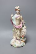 A large Derby figure of Minerva, c.1775,33cms high,