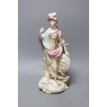 A large Derby figure of Minerva, c.1775,33cms high,