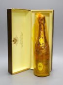 One cased bottle of Louis Roederer Cristal Champagne, 1996.