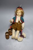A Lenci felt mountaineer doll, 46cm
