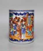 A Chinese export famille rose tankard, Qianlong period14cms high,