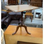 A Victorian mahogany tripod wine table, width 67cm, depth 50cm, height 70cm