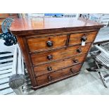 A Victorian mahogany chest of drawers, width 104cm, depth 48cm, height 103cm