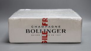 A boxed Champagne Bollinger Grand Annee 2002 James Bond presentation pack, each bottle in it's own