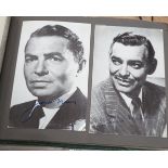 Three albums of photo cards of celebrities from stage and screen, mostly 1950s, some signed