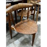 Five mid century Danish design teak chairs (4 + 1)