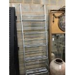 An industrial style metal lean to shelf unit height 206cm.
