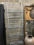 An industrial style metal lean to shelf unit height 206cm.