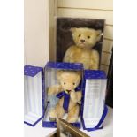 A Steiff 1907 replica teddy bear (boxed) and a Merrythought Diamond Jubilee teddy bear (boxed)
