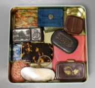 A collection of thirteen 19th century and 20th century ladies purses, one Morocco leather, five