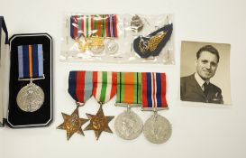 WW2 group of four medals and RAF air gunner/signaller’s flight log book belonging to 1685527