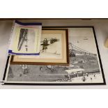 Two prints relating to the old chain pier, Brighton, by Laurie Williams and Francis Frith together