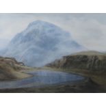 Richard Fisher, watercolour, 'Great Gable from Seathwaite Fell', signed, 45 x 62cm.