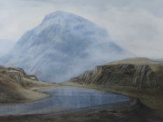 Richard Fisher, watercolour, 'Great Gable from Seathwaite Fell', signed, 45 x 62cm.
