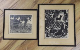 Clifford Webb RBA, RE (1895-1972) and Tom Chadwick (1914-1942), two wood engravings, '