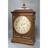 A Regency style mahogany bracket clock, pendulum, no key. 50cm