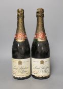Louis Roederer Champagne, 1979, two bottles, one with ullage (low level).